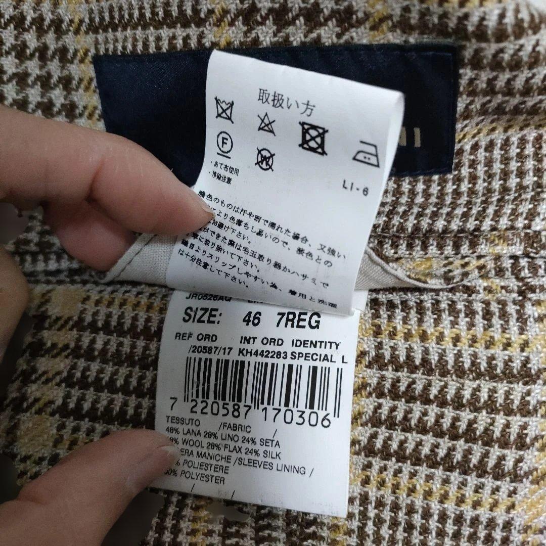 LARDINI チェック柄 ジャケット サイズ46