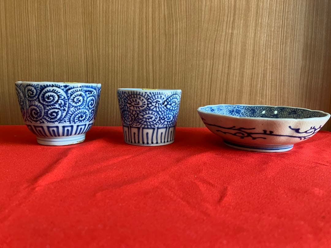 古伊万里江戸時代セット 　幕末期（蛇の目高台）