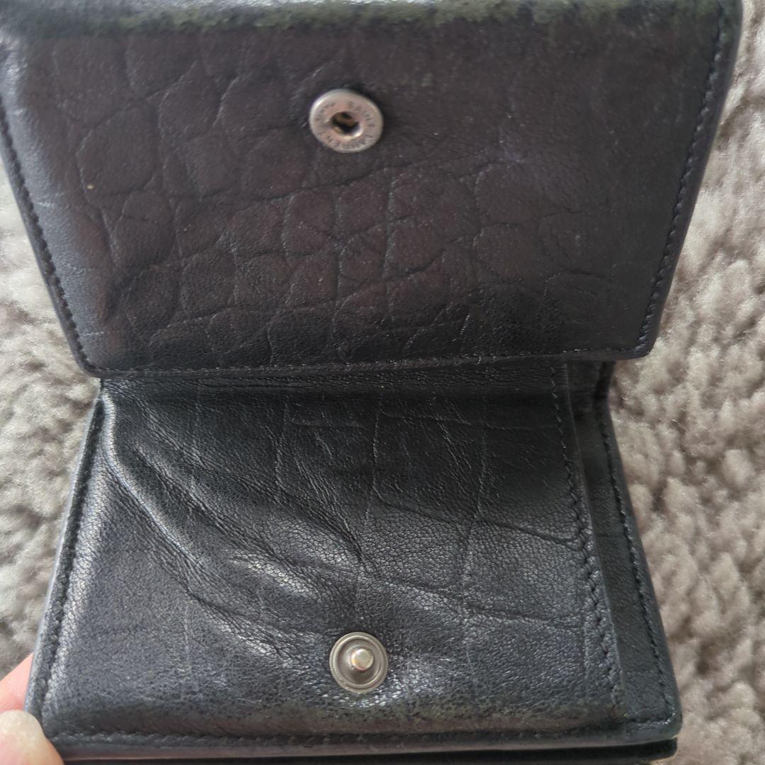 SAINT LAURENT ブラック 三つ折り財布　ミニ