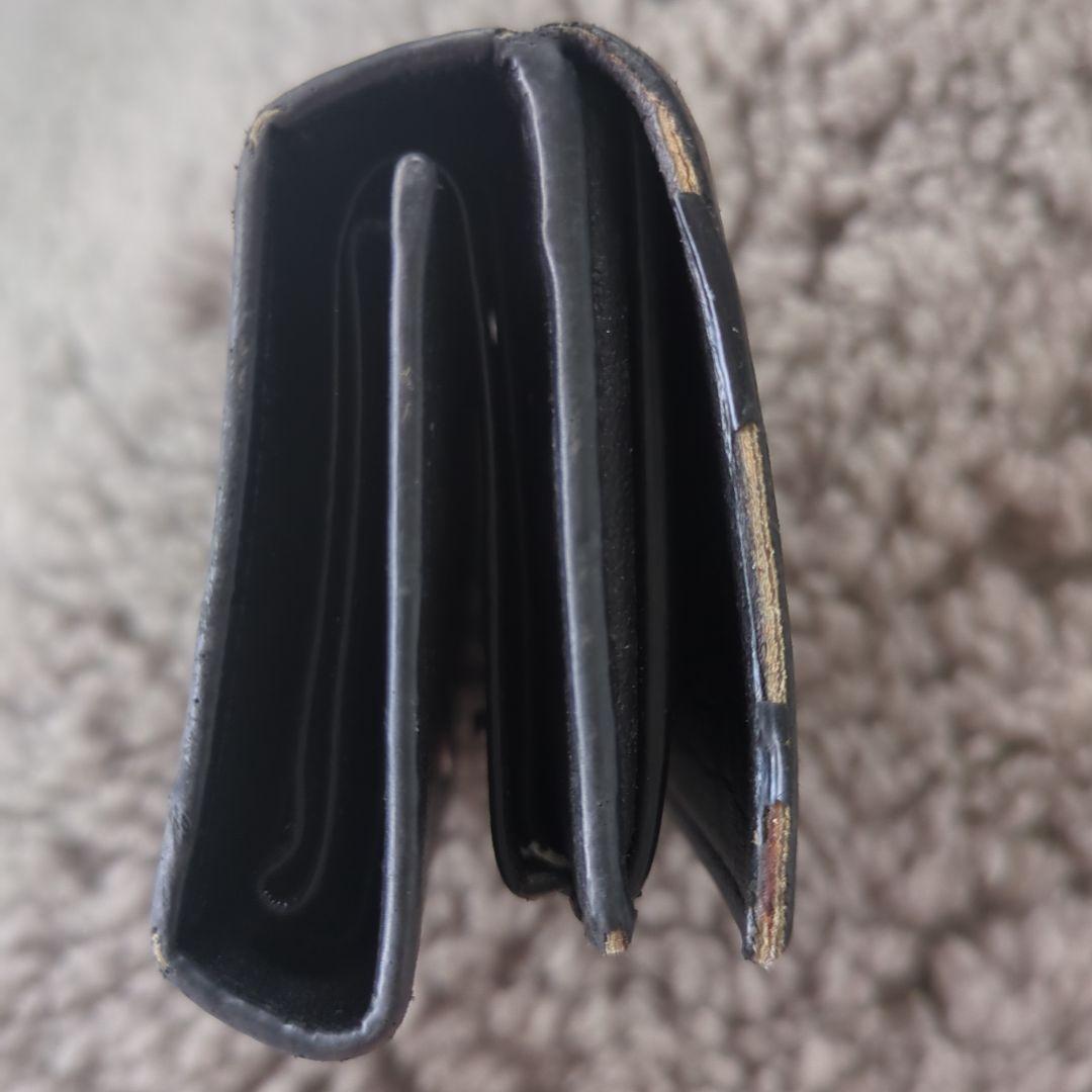 SAINT LAURENT ブラック 三つ折り財布　ミニ