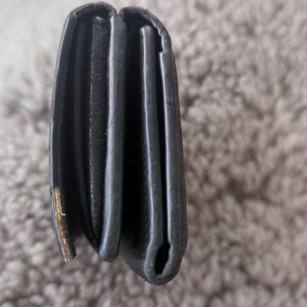 SAINT LAURENT ブラック 三つ折り財布　ミニ