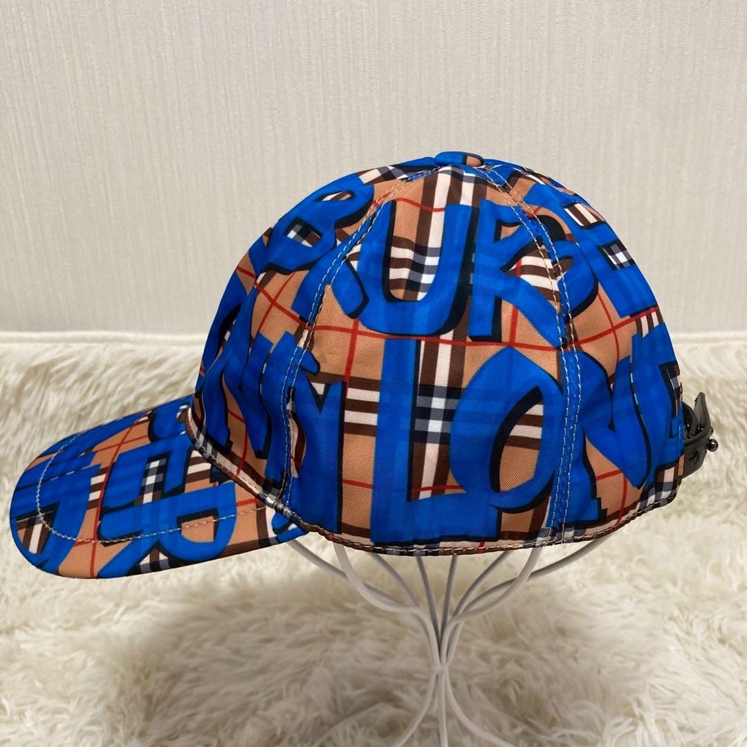 BURBERRY London ベースボールキャプ ブラウン ブルー M L