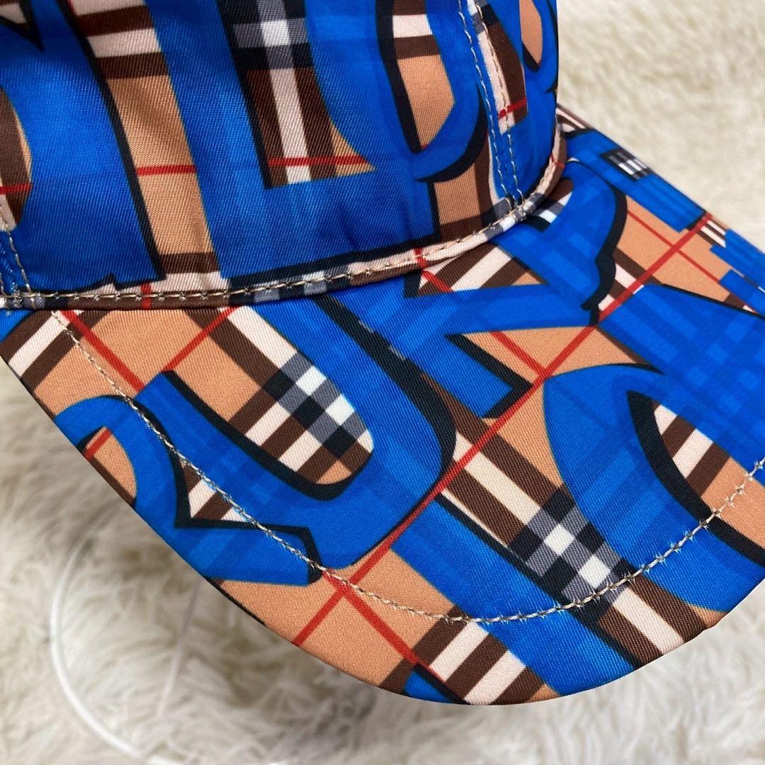 BURBERRY London ベースボールキャプ ブラウン ブルー M L
