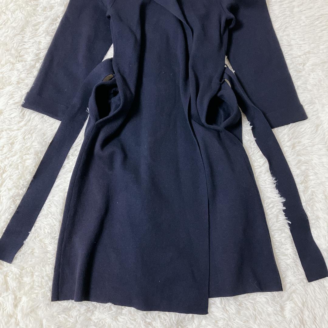 【新品タグ付き】theory 春服 カシミヤ混 ベルト付 ネイビー S