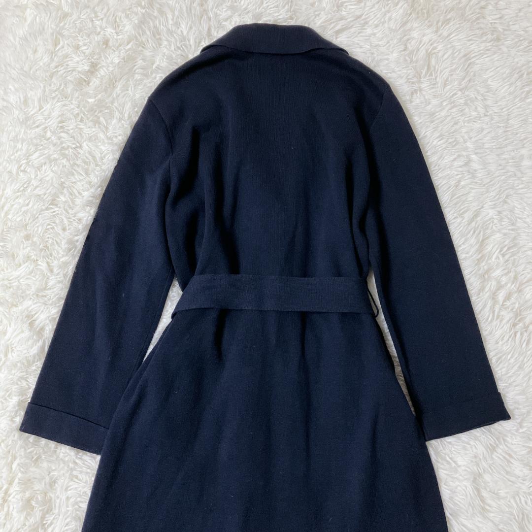 【新品タグ付き】theory 春服 カシミヤ混 ベルト付 ネイビー S