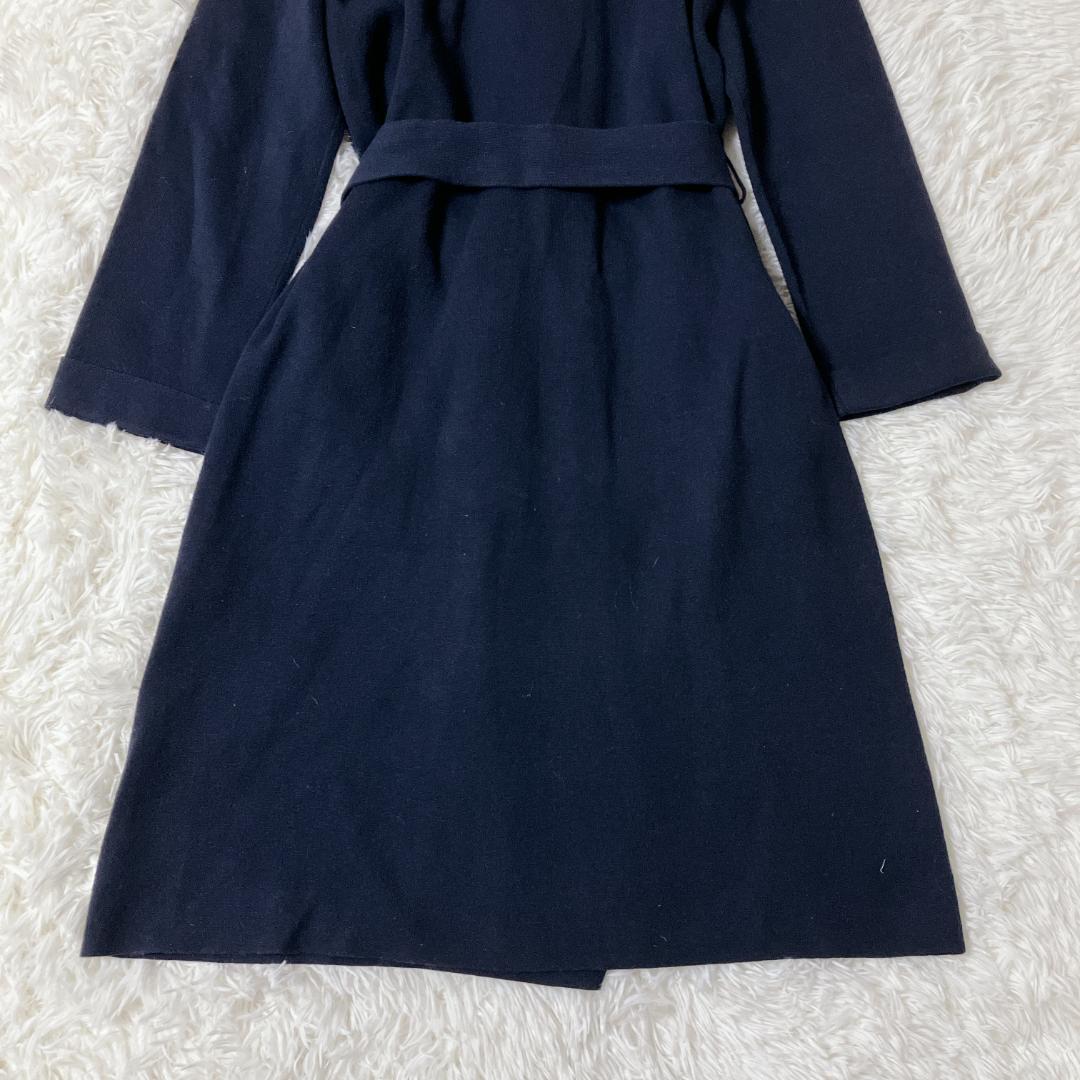 【新品タグ付き】theory 春服 カシミヤ混 ベルト付 ネイビー S