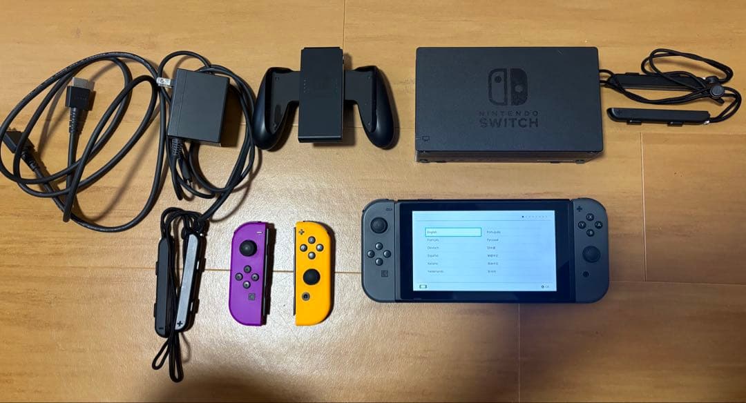 Nintendo Switch 本体 グレー ジョイコン パープルオレンジ