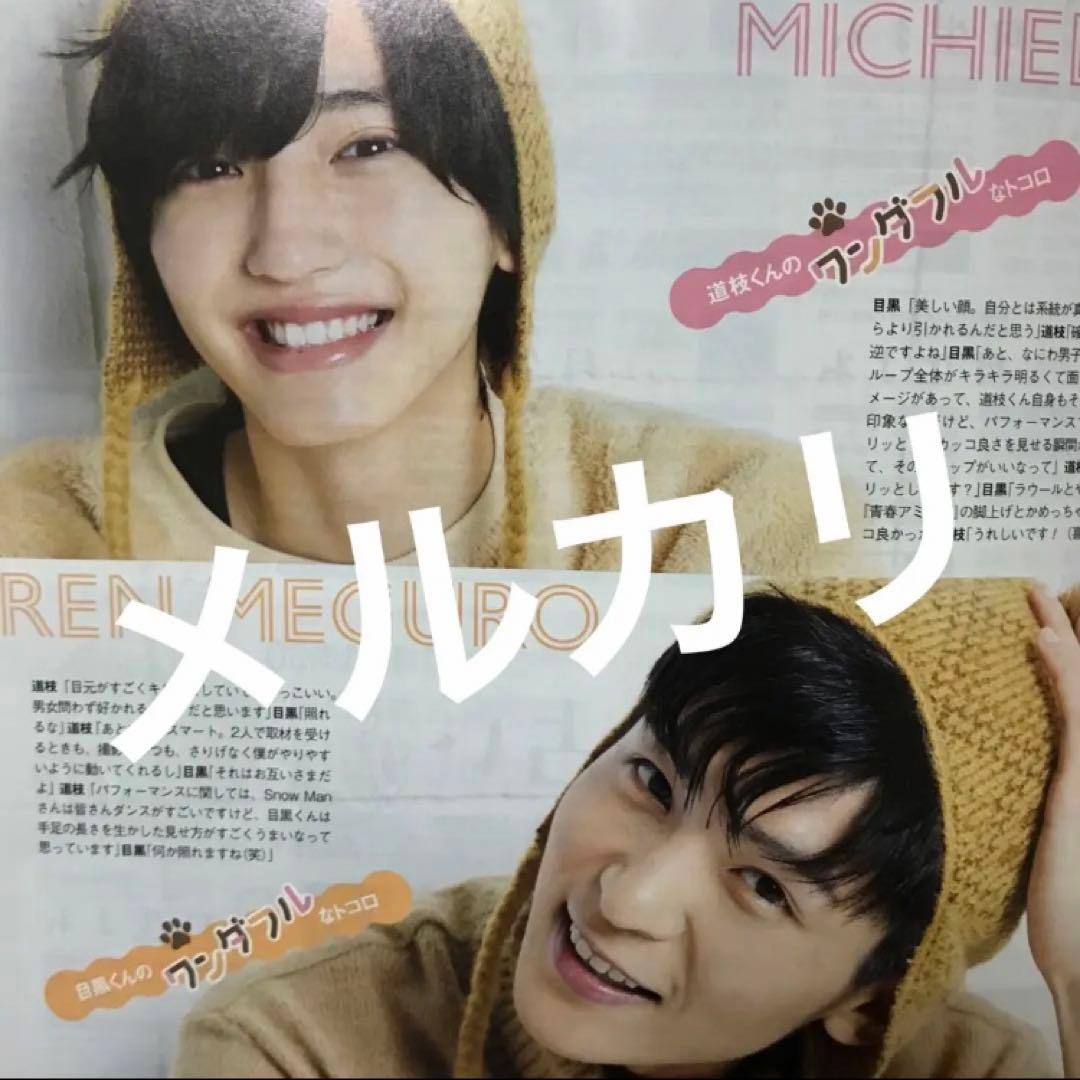 ◆切り抜きセット◆ 目黒蓮×道枝駿佑『消えた初恋』　Man なにわ男子