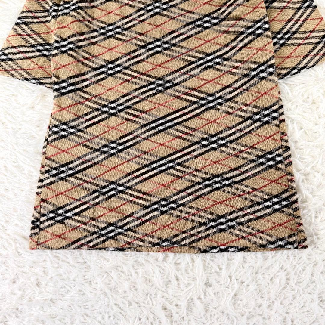 Y2K✨バーバリーブルーレーベル ニット Tシャツ ノバチェック Mサイズ