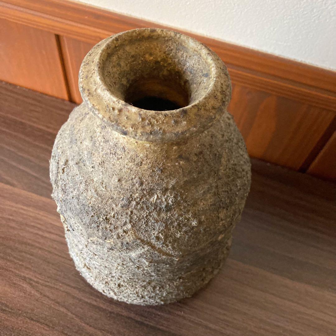 信楽焼 桧垣文壺 花壺 花瓶 壺 古美術 骨董 工芸