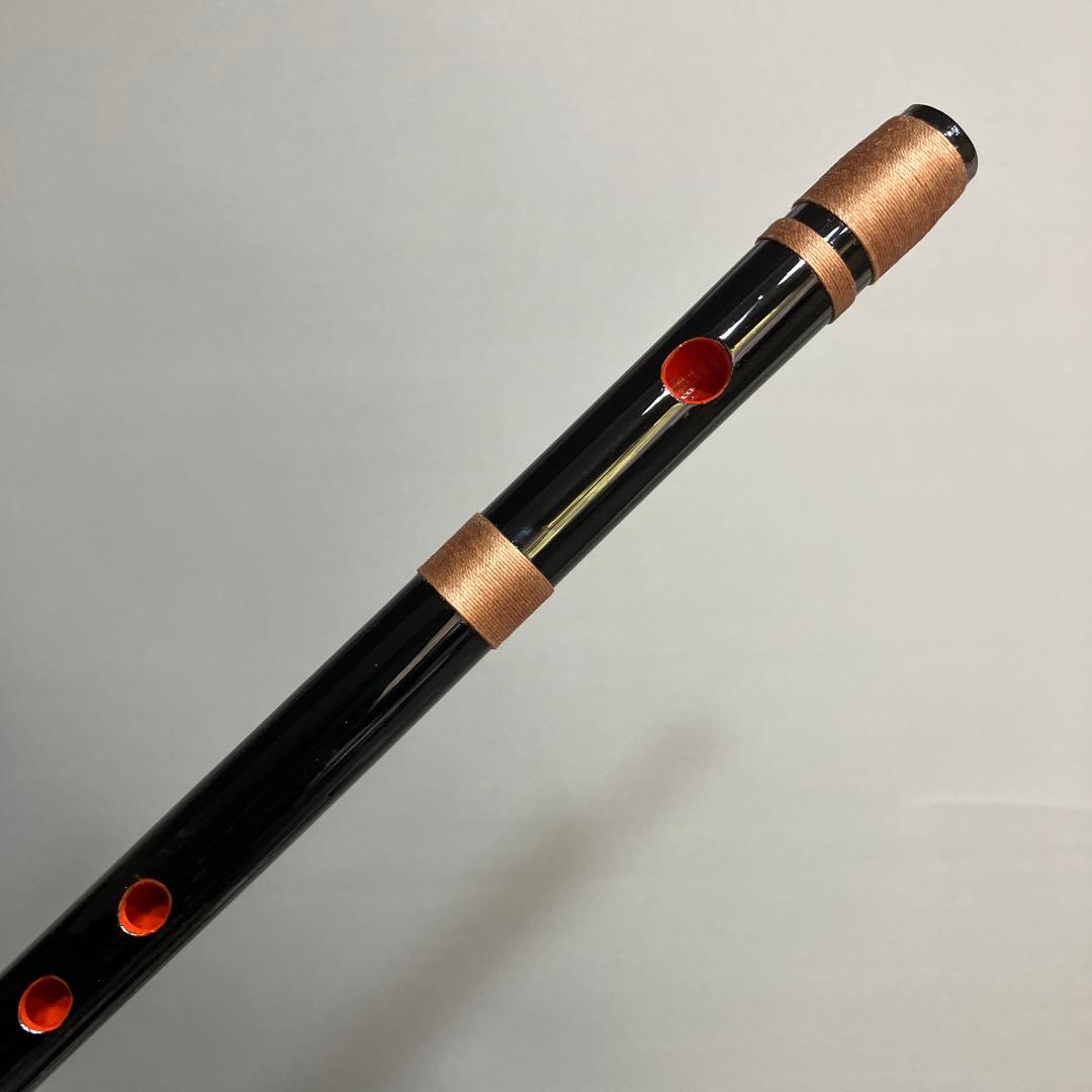 篠笛八本調子 C管　 CMR8-226 唄物　ドレミ調　天地糸巻西洋音階 黒塗