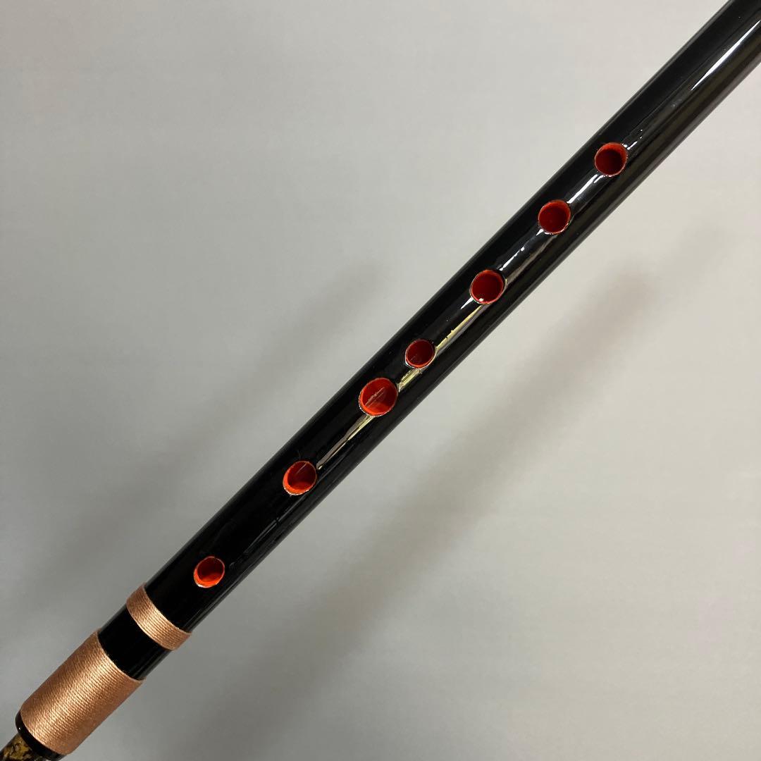 篠笛八本調子 C管　 CMR8-226 唄物　ドレミ調　天地糸巻西洋音階 黒塗