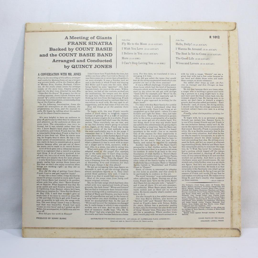 英LP Frank Sinatra & Count Basie UK盤 Mono