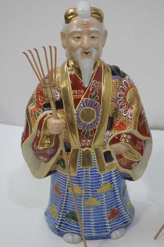 ◆九谷焼　大きめな高砂人形　夫婦円満　縁起物　工芸品