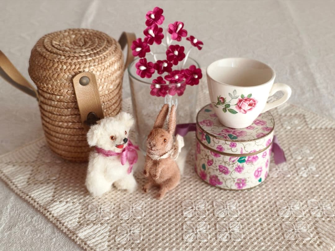 【あやっちさま】antique mini cup ୨୧ 薔薇の絵の 小さなカップ