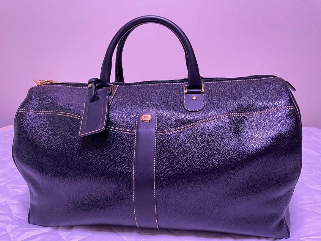 超美品dunhillダンヒルオールレザーボストンバックブラック　ほぼ未使用商品