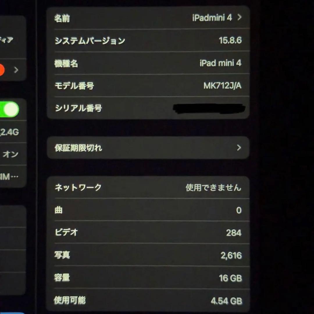 iPad mini 4 本体 ゴールド 16GB Cellularモデル ②
