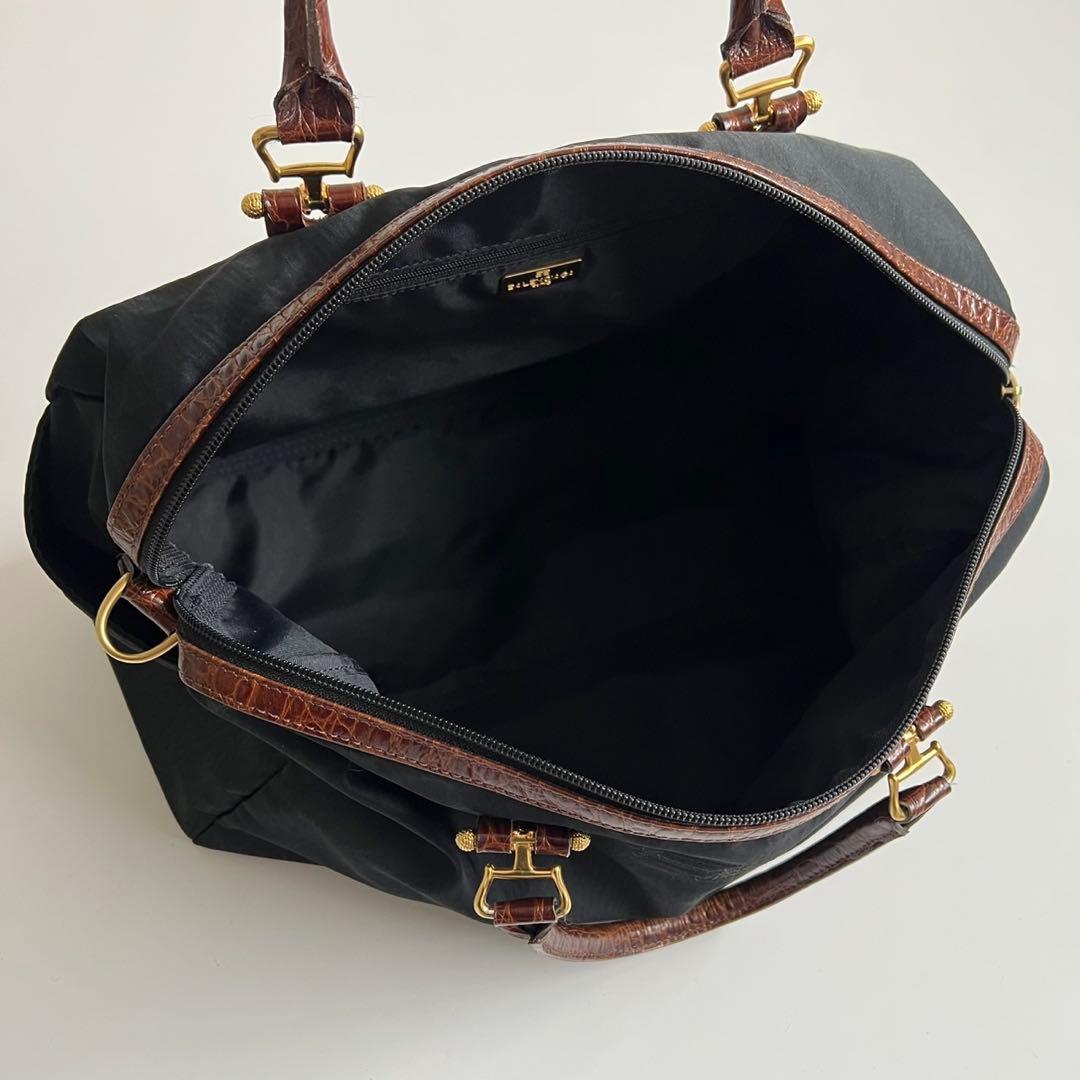 バッグ BALENCIAGA BB CROCO MINI BOSTON BAG