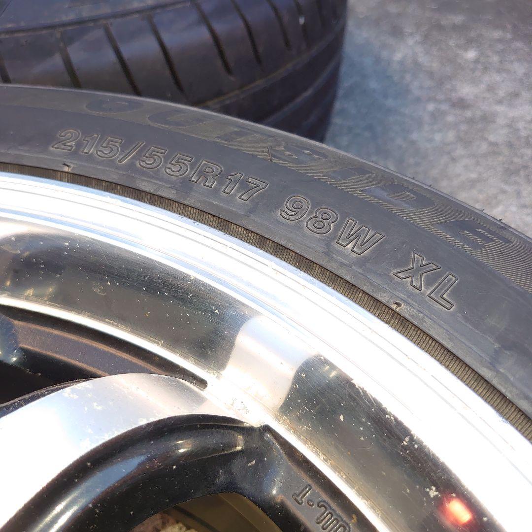 ま*ん様 ハイエース/キャラバン　215/55R17 5スポークホイール4本セッ