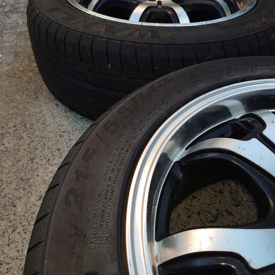 ま*ん様 ハイエース/キャラバン　215/55R17 5スポークホイール4本セッ