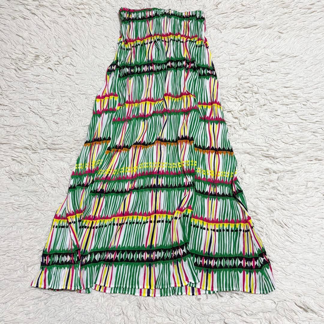 大きいサイズ✨美品 PLEATS PLEASE ロングスカート 伸縮性 2XL