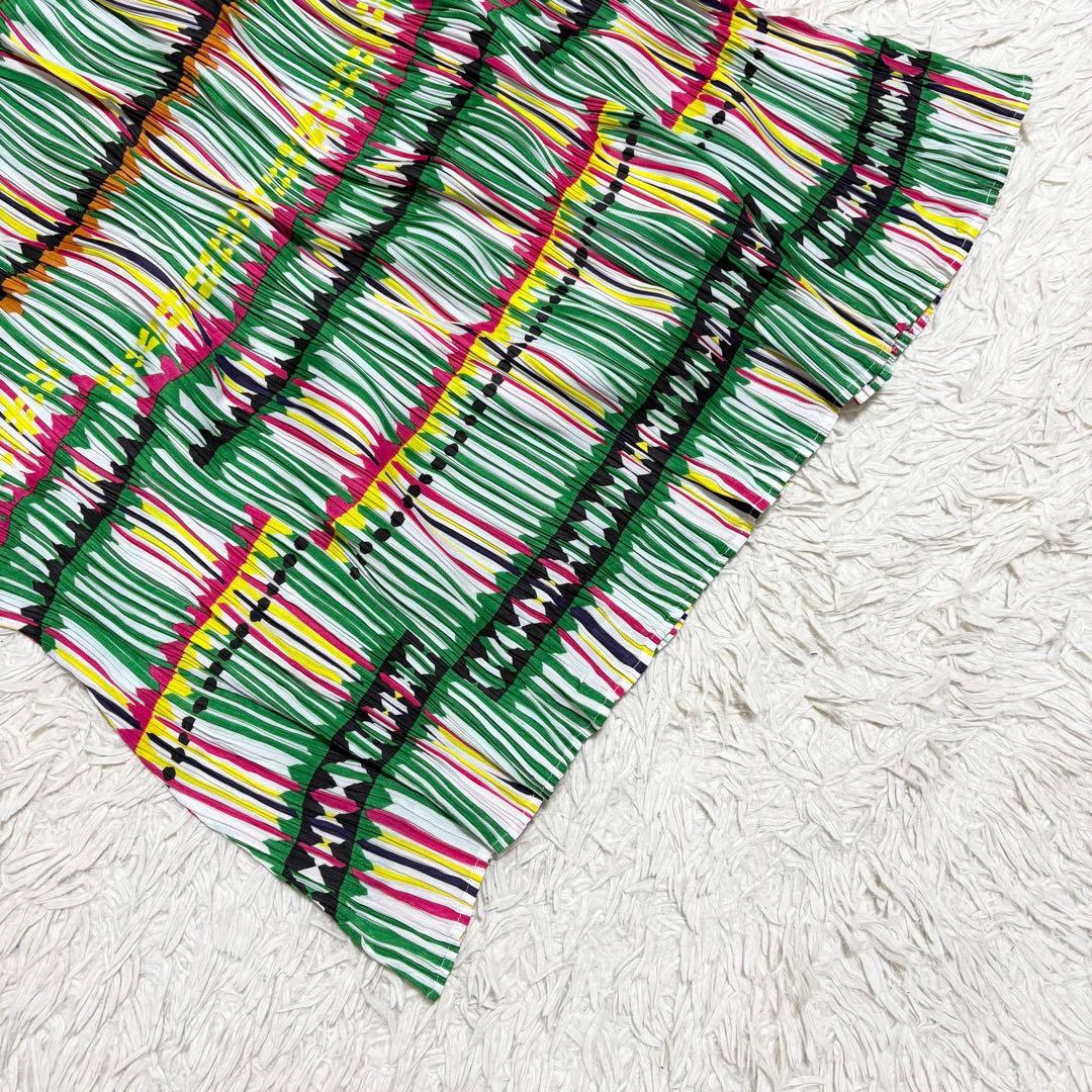 大きいサイズ✨美品 PLEATS PLEASE ロングスカート 伸縮性 2XL