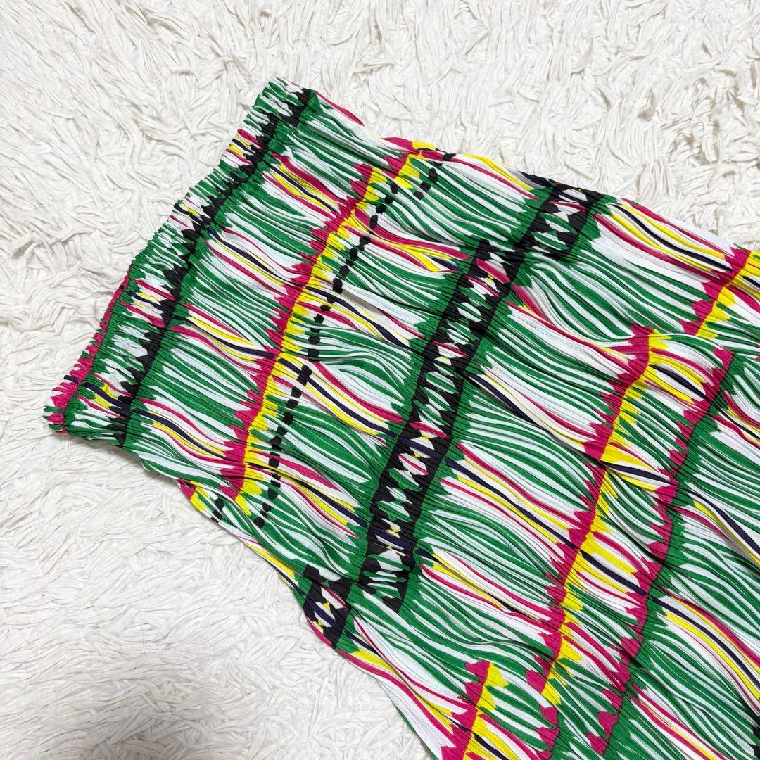 大きいサイズ✨美品 PLEATS PLEASE ロングスカート 伸縮性 2XL