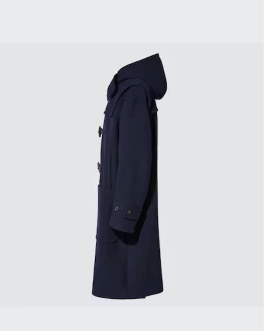 【美品】　ユニクロ＋J ウールコート オーバーサイズ　ダッフルコート　黒 S
