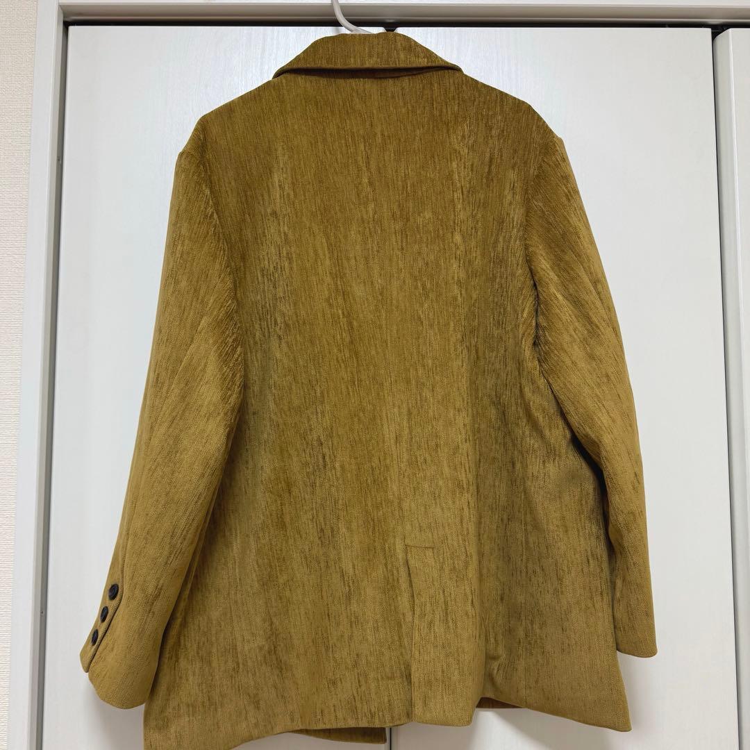 OLUN オルン ルーズベーシックモールジャケット マスタード