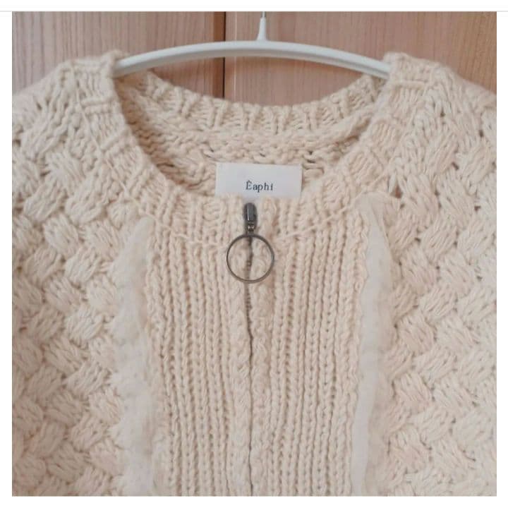 【Eaphi】CABLE ZIP CARDIGAN