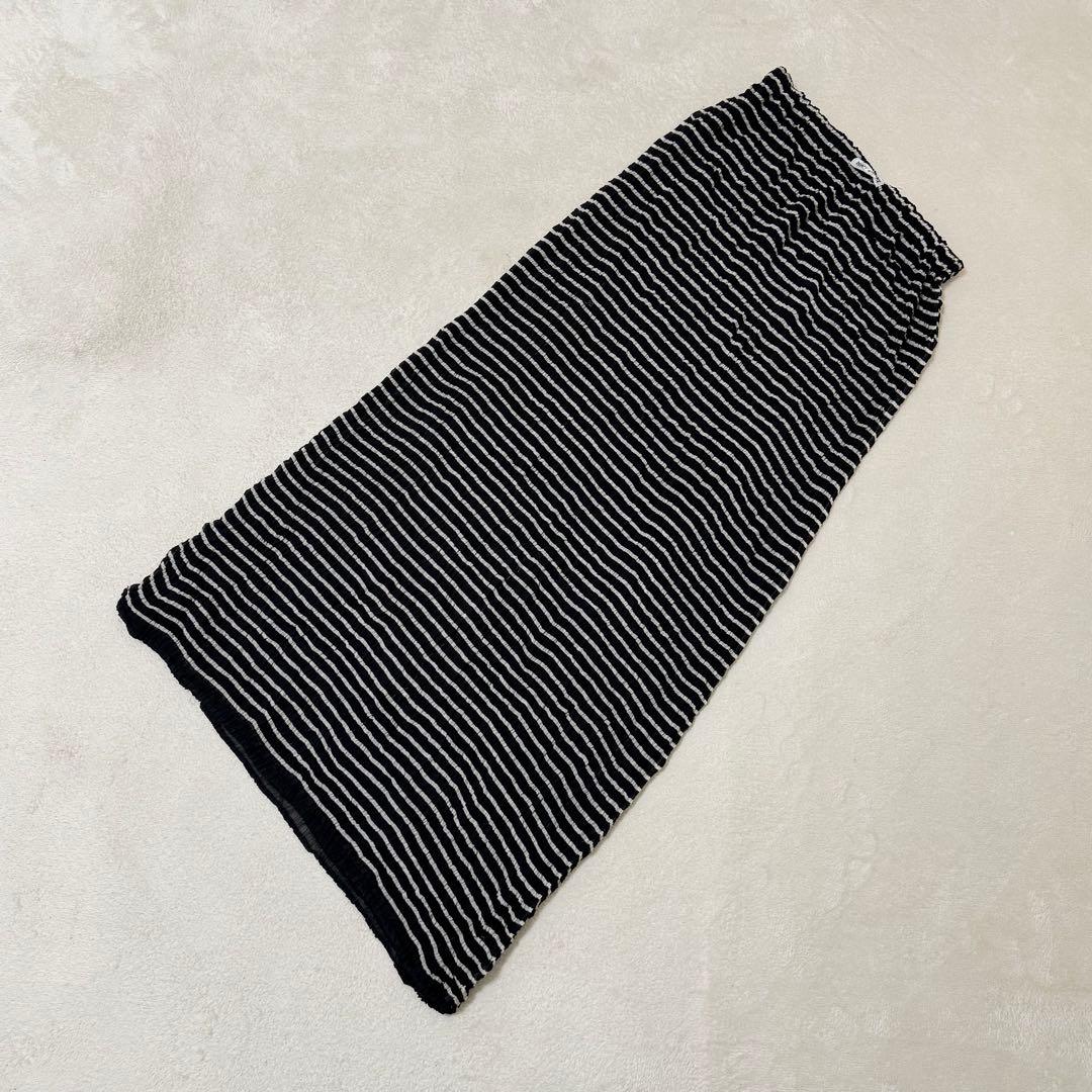 ISSEY MIYAKE プリーツ　ロングスカート　リバーシブル　ブラック