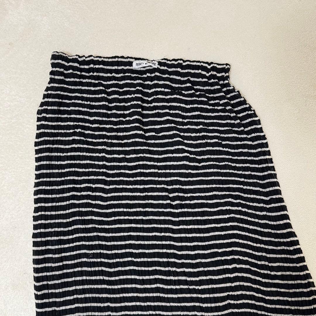 ISSEY MIYAKE プリーツ　ロングスカート　リバーシブル　ブラック