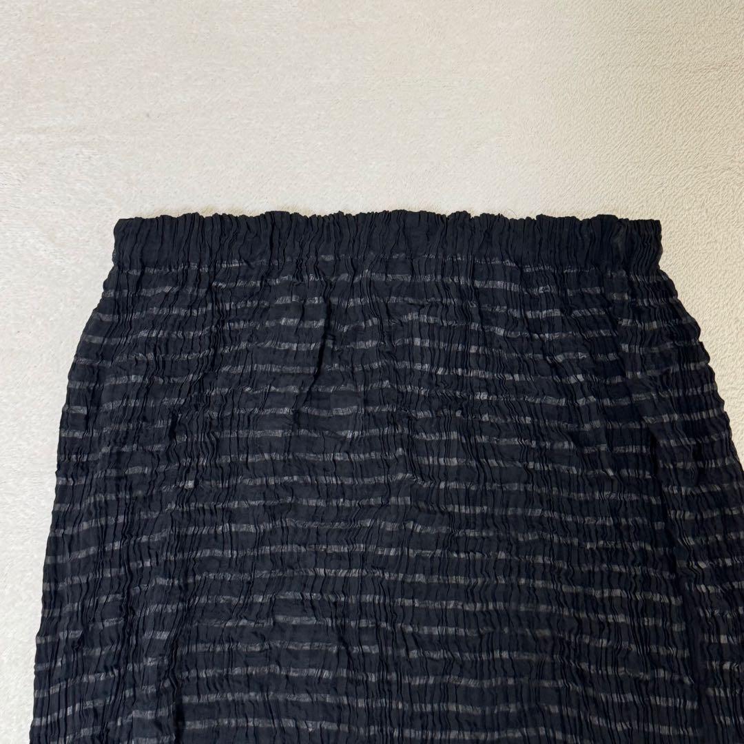ISSEY MIYAKE プリーツ　ロングスカート　リバーシブル　ブラック