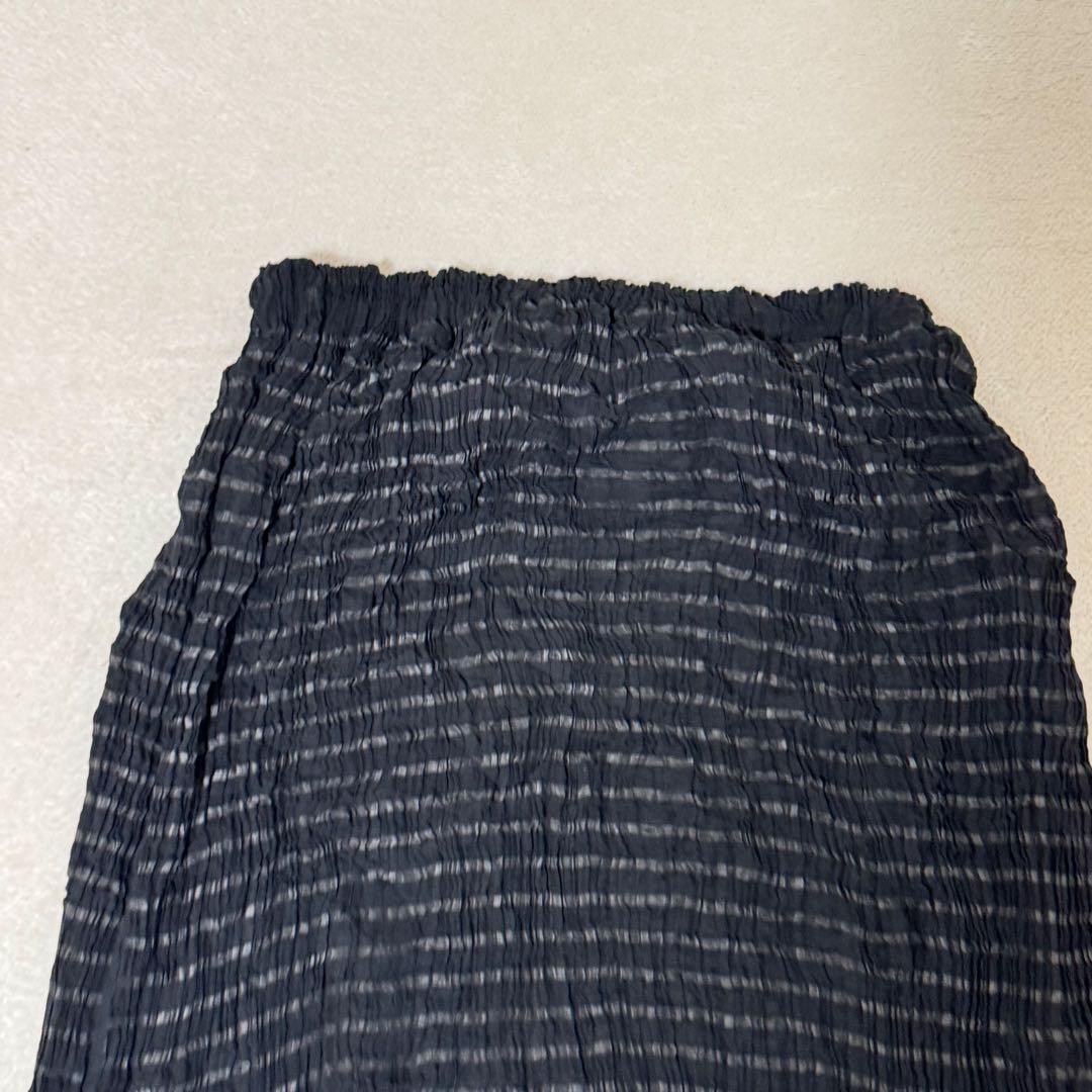 ISSEY MIYAKE プリーツ　ロングスカート　リバーシブル　ブラック