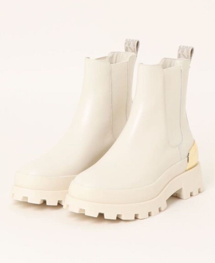 新品MICHAEL KORS レザー&ロゴ チェルシーブーツ　7.5