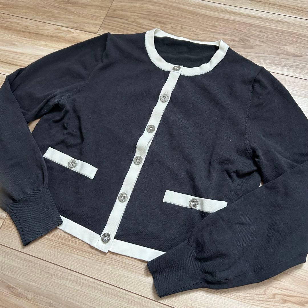 シルクブレンドベーシックニットカーディガン　anuans