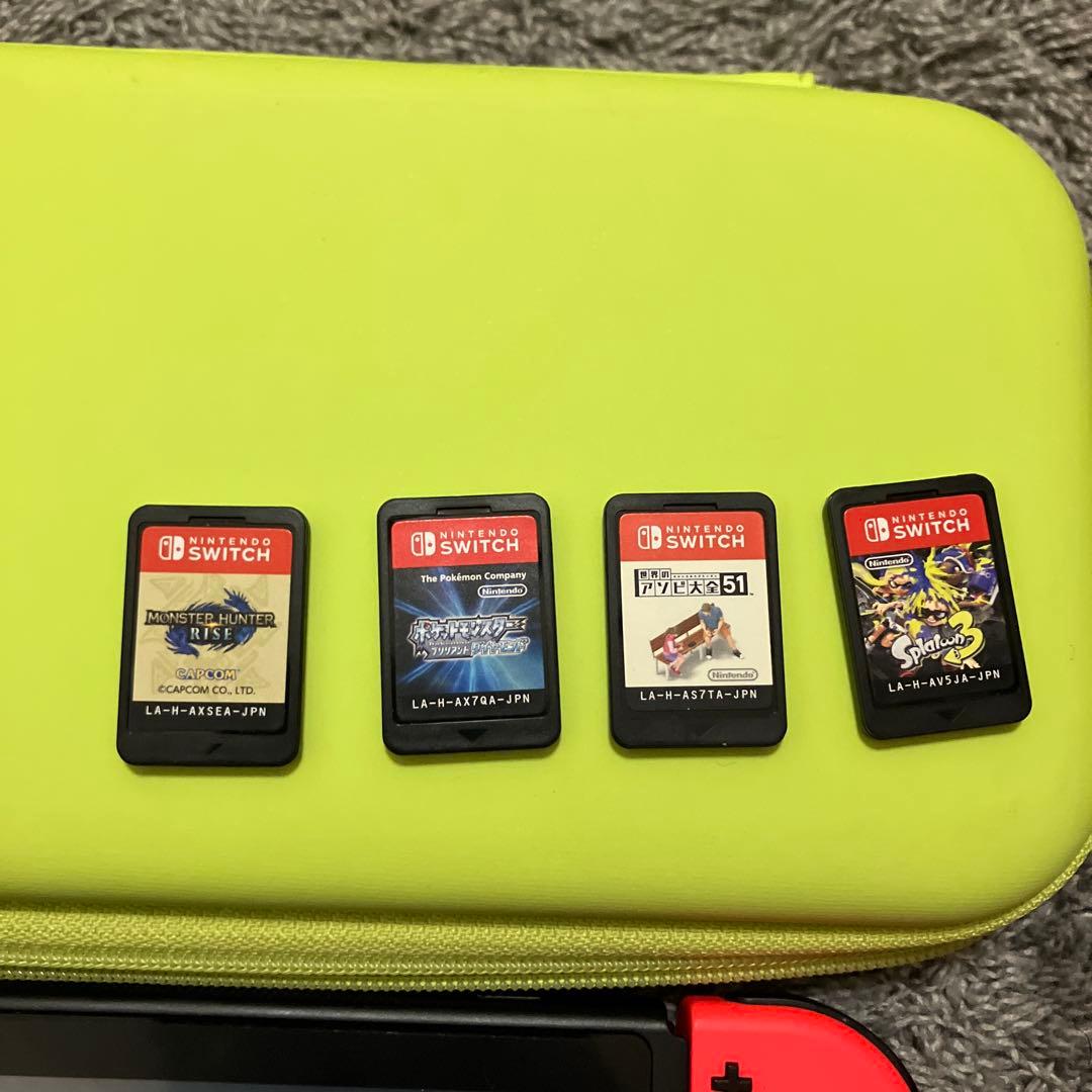 Switch 本体 青・赤　新型　スプラトゥーン　アソビ大全　ポケモン　モンハン