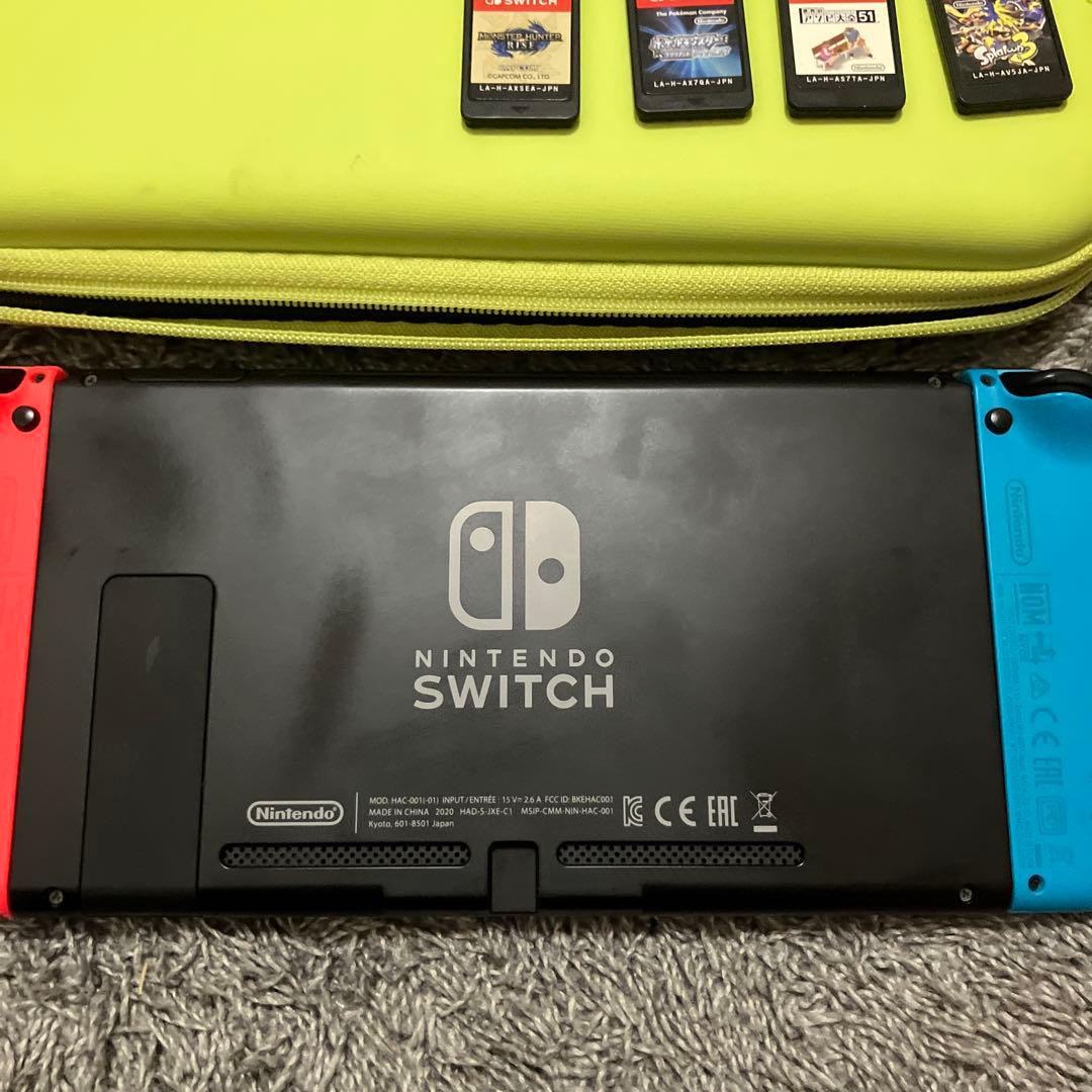 Switch 本体 青・赤　新型　スプラトゥーン　アソビ大全　ポケモン　モンハン