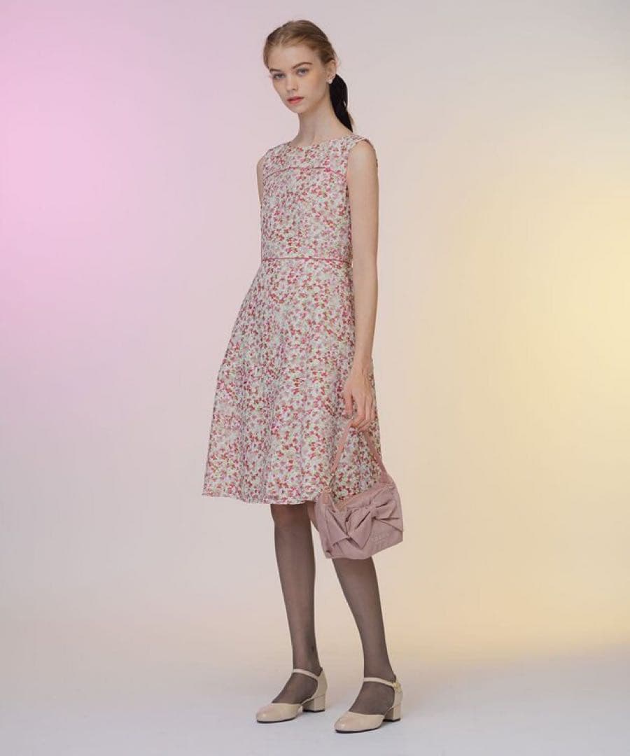 TOCCA トッカ　花柄ジャガード　ワンピース　FLEURETTEドレス　4