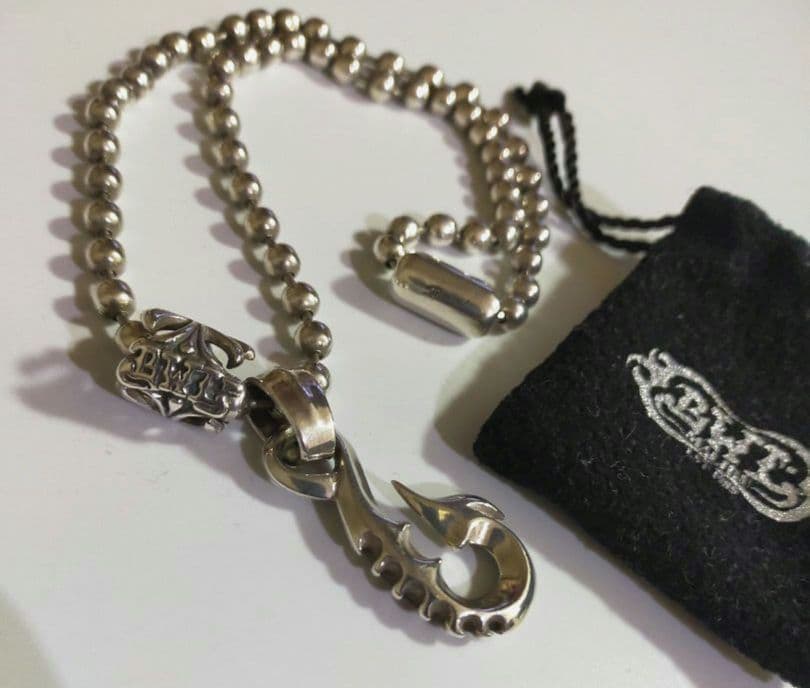 【BWL】フィッシュフック・ボールチェーンネックレス＆カーディガンのセット