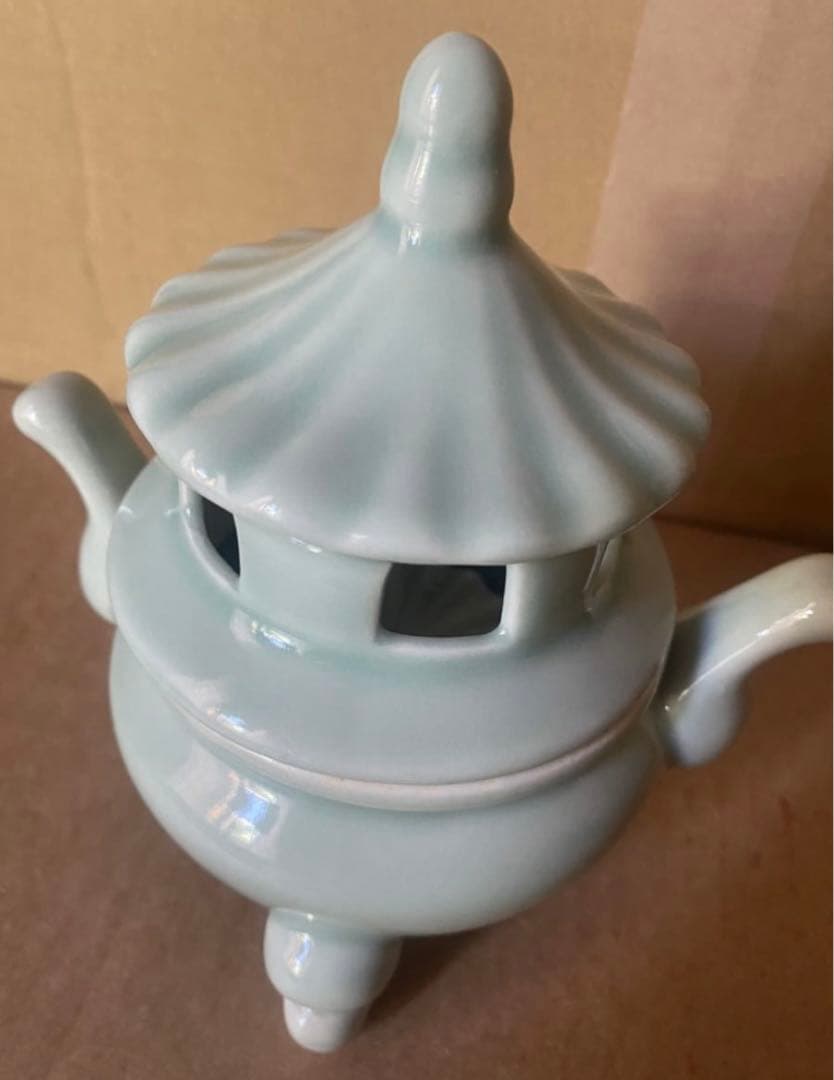 中国美術  龍泉青磁  香炉  年代物