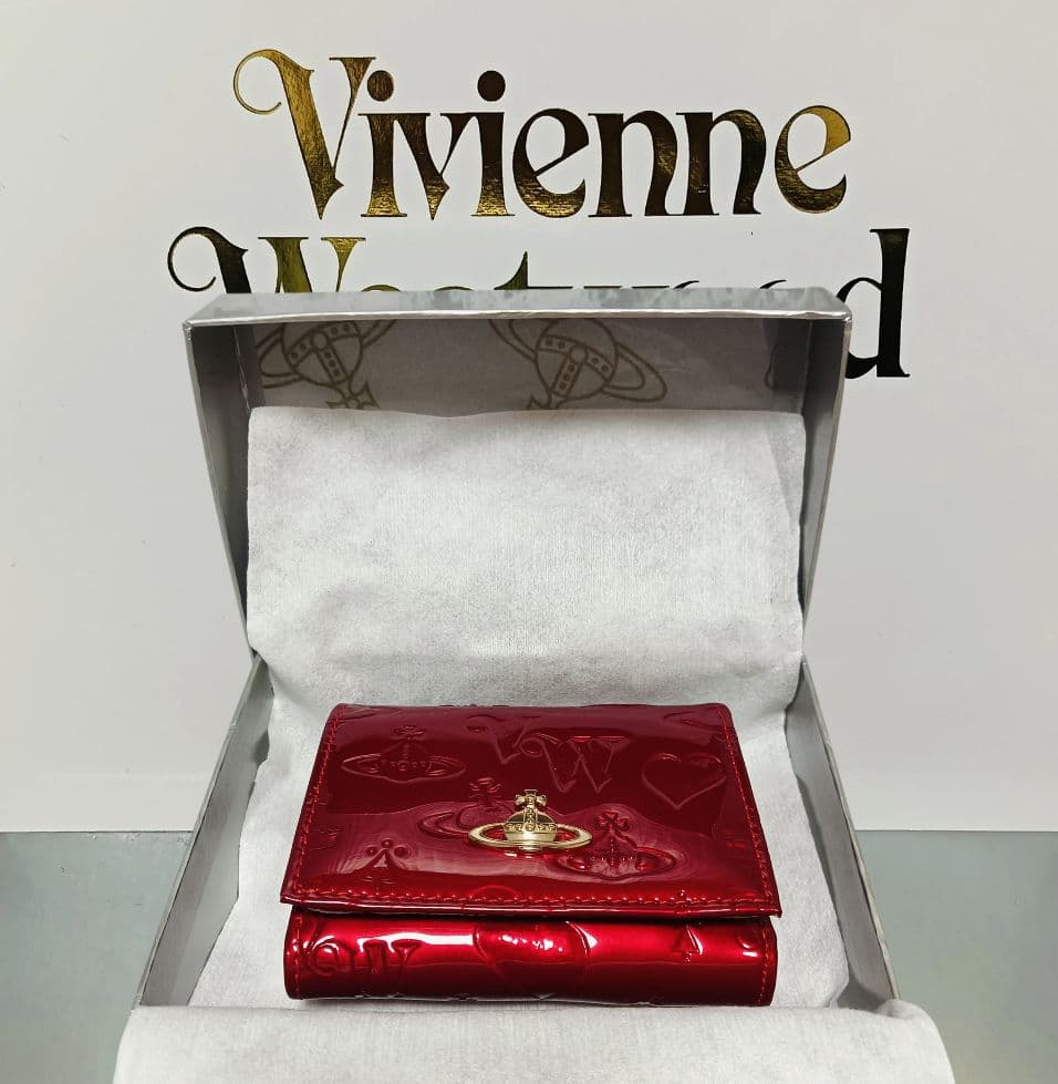 Vivienne Westwood 三つ折財布 エナメル赤 オーブ 新品 正規