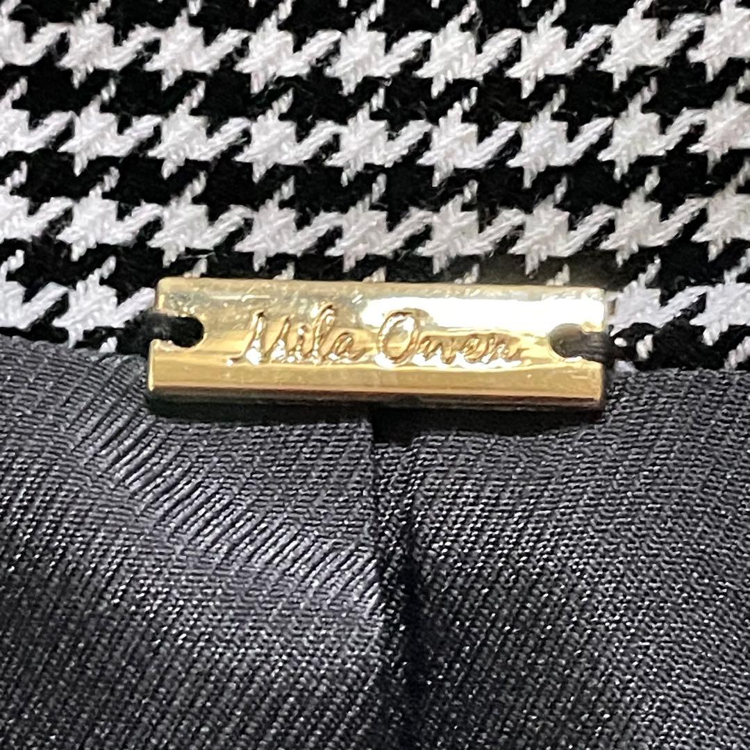 【美品】Mila Omen ダブルジャケット 金ボタン 千鳥柄
