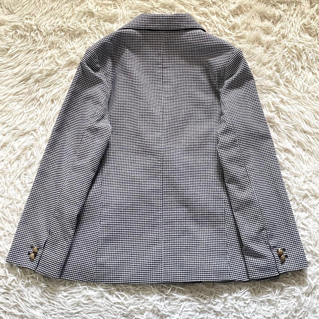 【美品】Mila Omen ダブルジャケット 金ボタン 千鳥柄