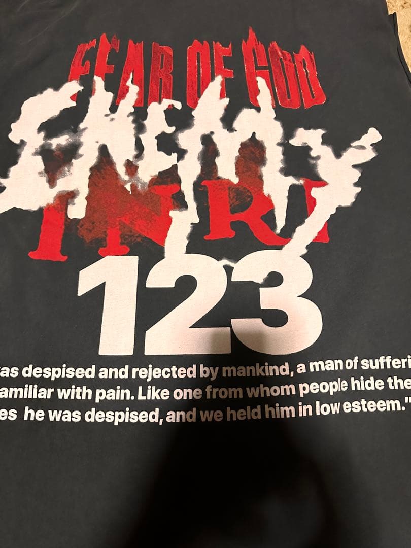 トップス Fear of God x RRR 123 Cut Off Tee