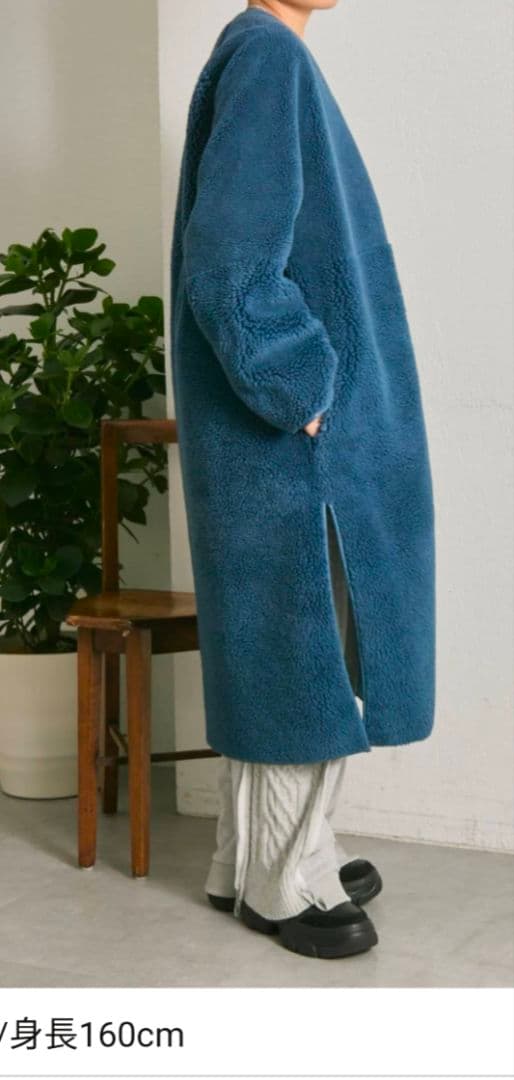 【本日値下げ】ear PAPILLONNER ボアロングコート 25AW