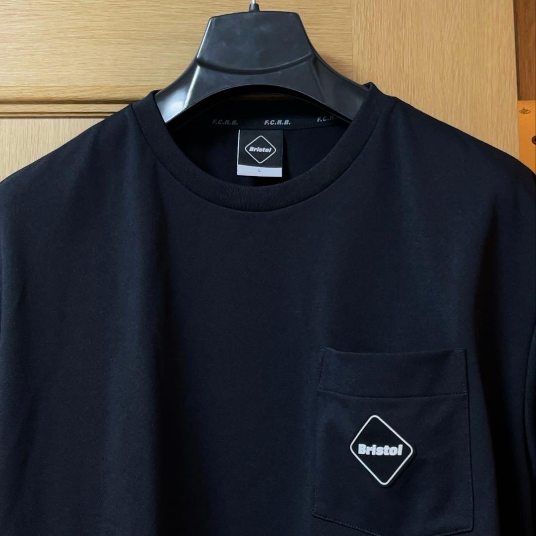 【極美品】 FCRB SEED STITCH POCKET TEE BK L