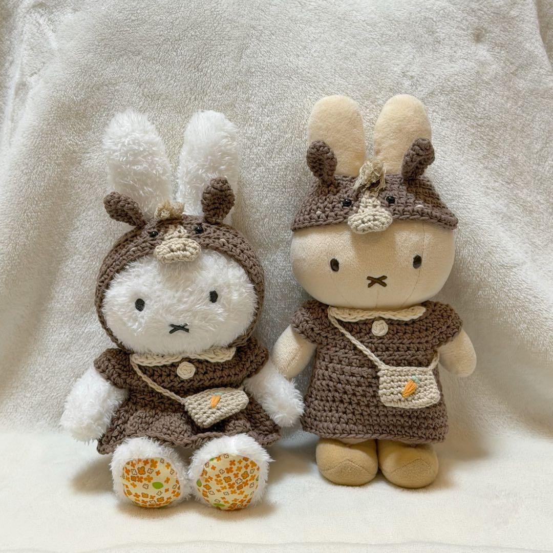 NARA　ほわほわ干支帽子①・服・にんじんバッグ・キキ風セット・麦わら帽子