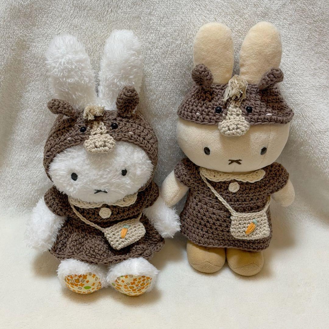 NARA　ほわほわ干支帽子①・服・にんじんバッグ・キキ風セット・麦わら帽子