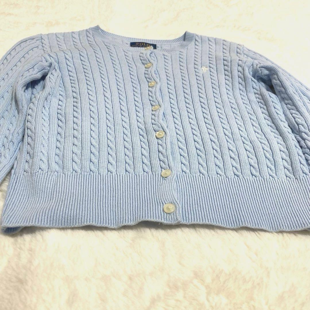 人気✨️ POLO RALPH LAUREN ロゴ 刺繍 ケーブル カーディガン